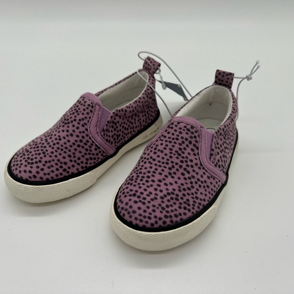 NEW: Toddler Keagan Leopard Print Slip-On Sneakers - Cat & Jack Purple